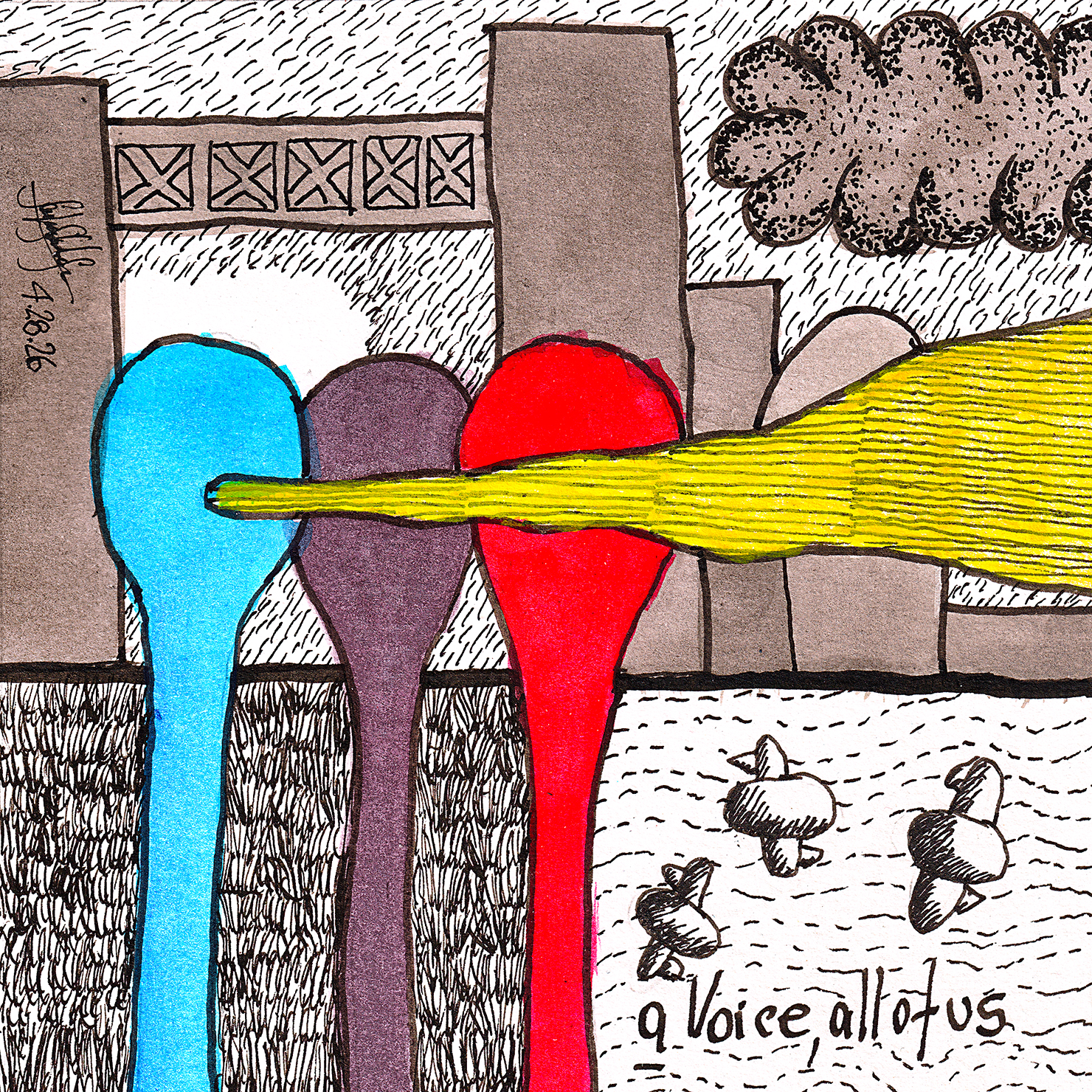 a voice, all of us